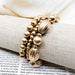 Southern Seoul Accessories Textured Stretch Gold Bracelet Set