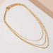 La Joul Figaro Gold yered Chain Necklace