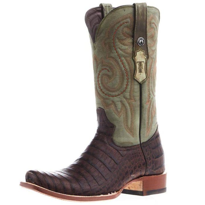Men's Nicotine Caiman Tail Print 12in Cactus Green Top