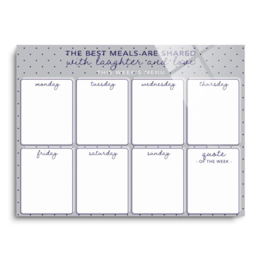Life Track Grey Polka Dot Weekly Menu