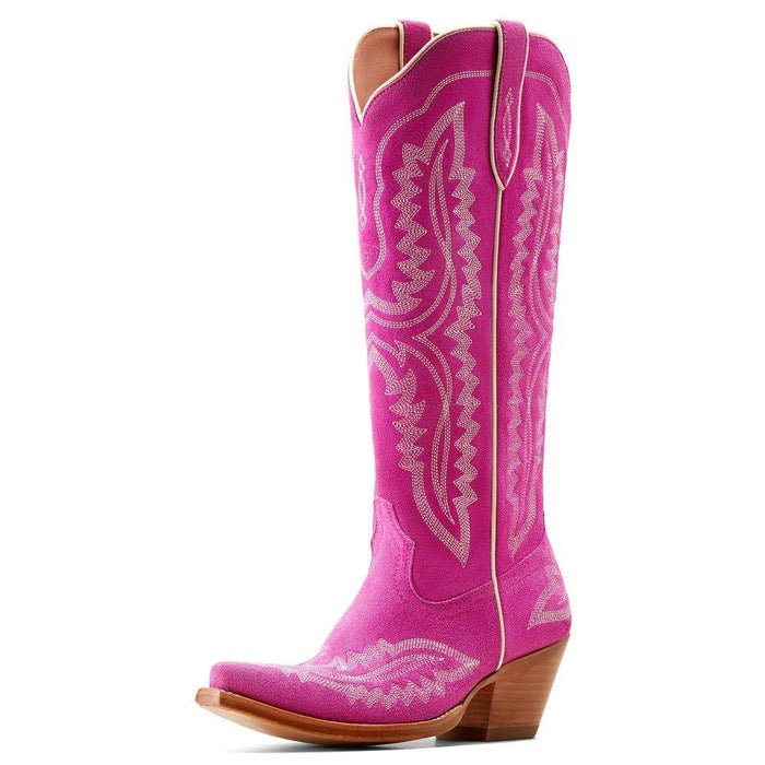 Ariat Women's Haute Pink Suede Casanova 16 In Top Snip Toe Cowgirl Boot