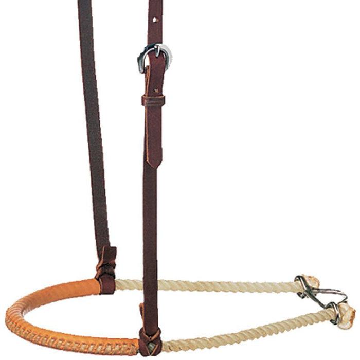 Single Rope Leather Covered Noseband