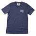 Summer Tour 23 Heather Navy Flag Tee