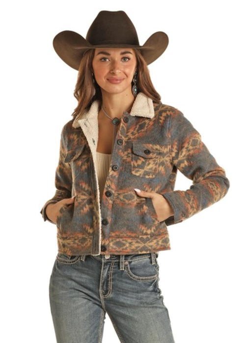 Women's Charcoal Sherpa Jacket