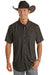 Men's Solid Ripstop Black Snap Shirt