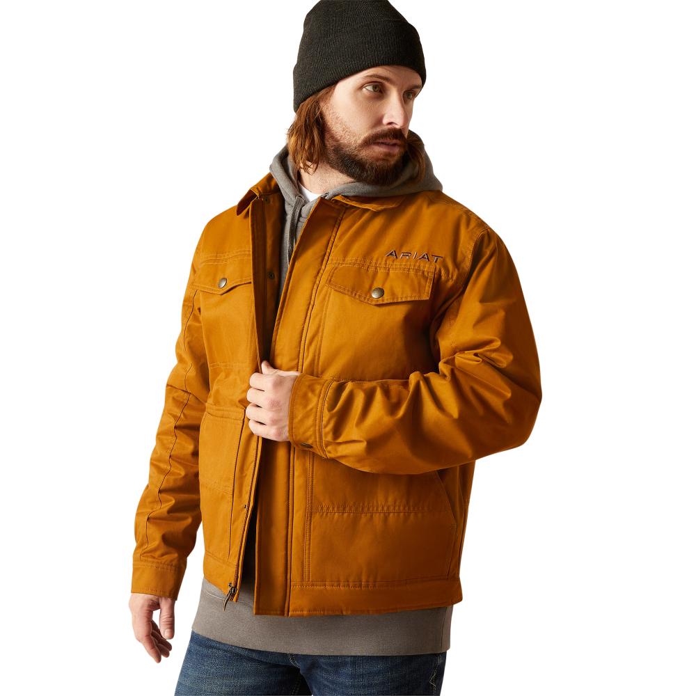 Ariat Mens Grizzly Canvas Chestnut Jacket | Ariat | NRS