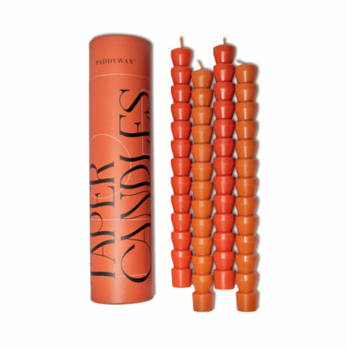 4 Piece Red and Terracotta Taper Candles