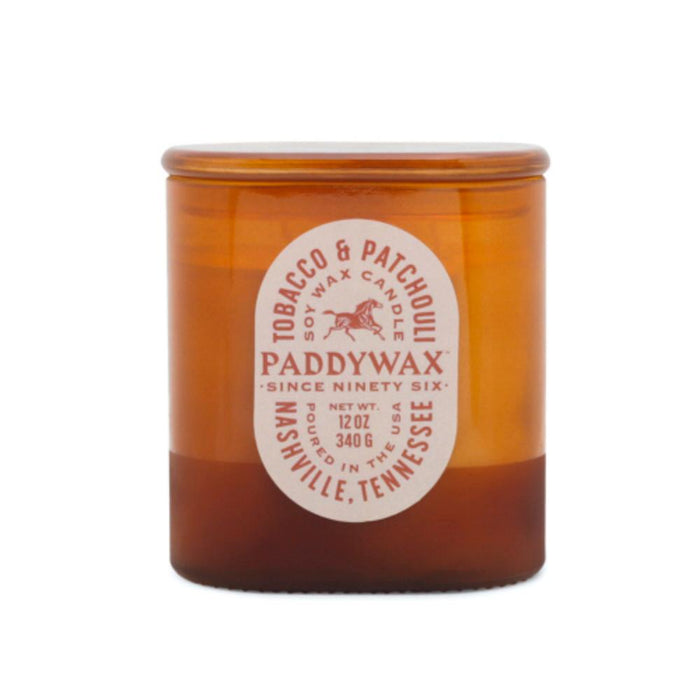 Vista Amber Glass Tobacco and Patchouli Candle