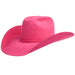 7X Bright Pink 4 1/2in Brim OC Felt Cowboy Hat