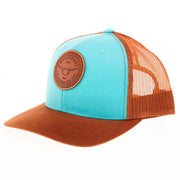 Ropesmart Ocean Blue Leather Patch Snapback Cap