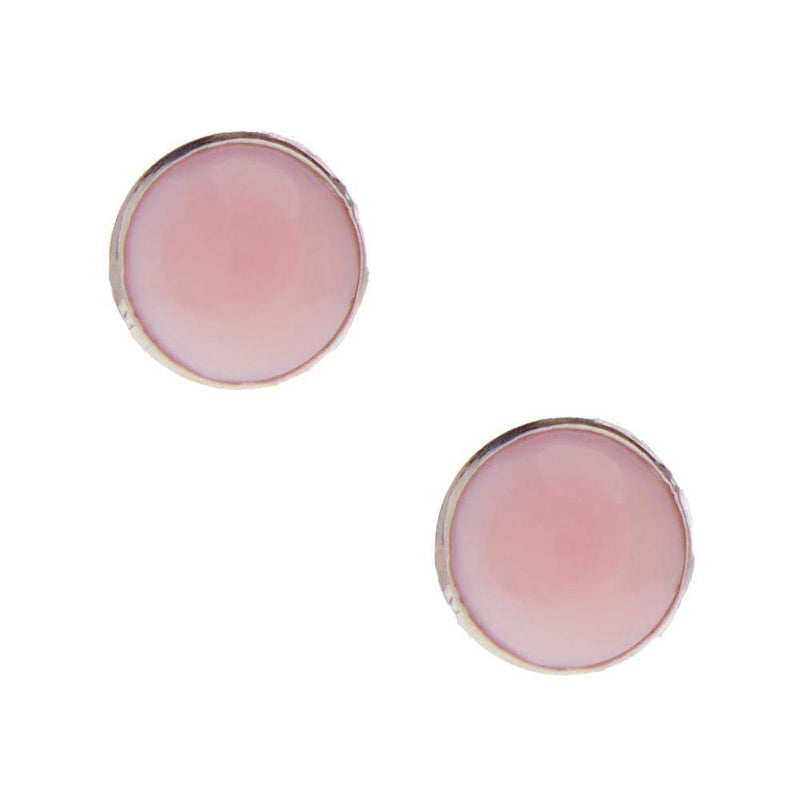 NRS Round Pink Conch Stud Earring