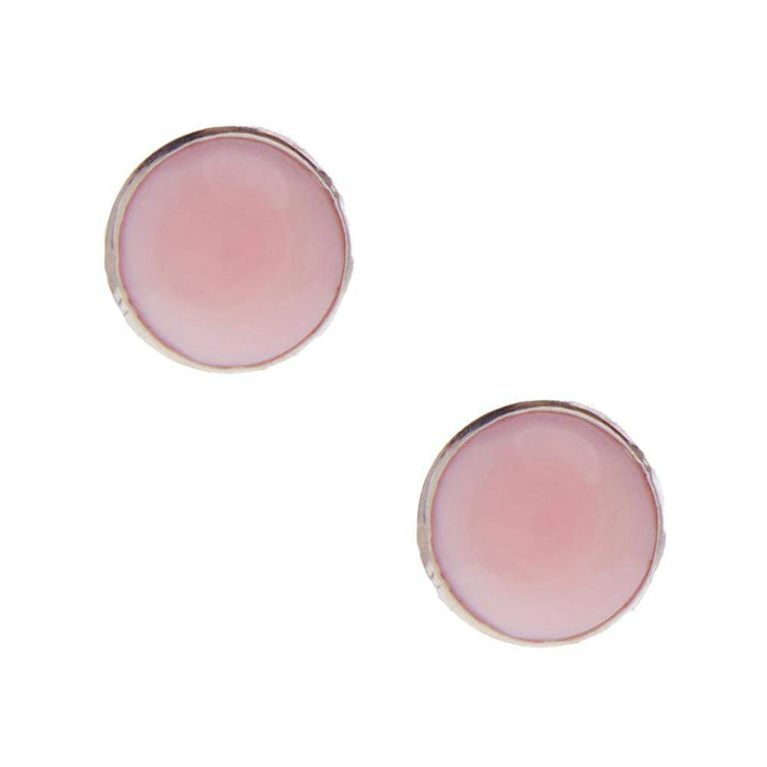 NRS Round Pink Conch Stud Earring