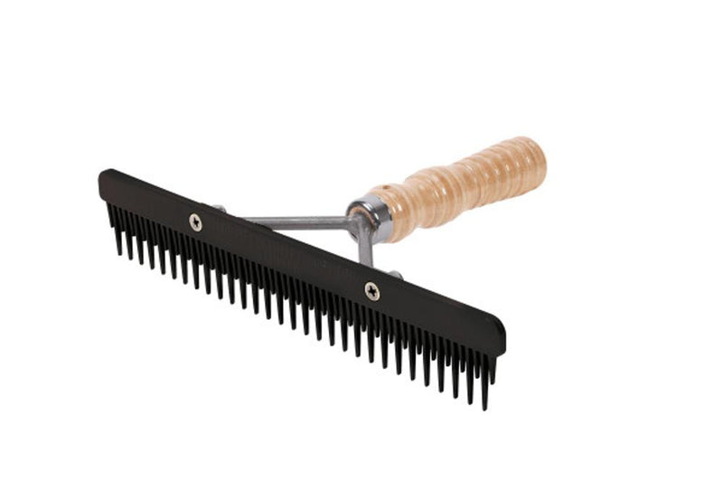 Fluffer Wood Handle Comb Black