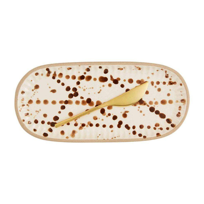 Mud Pie Brown Splatter Dish Set