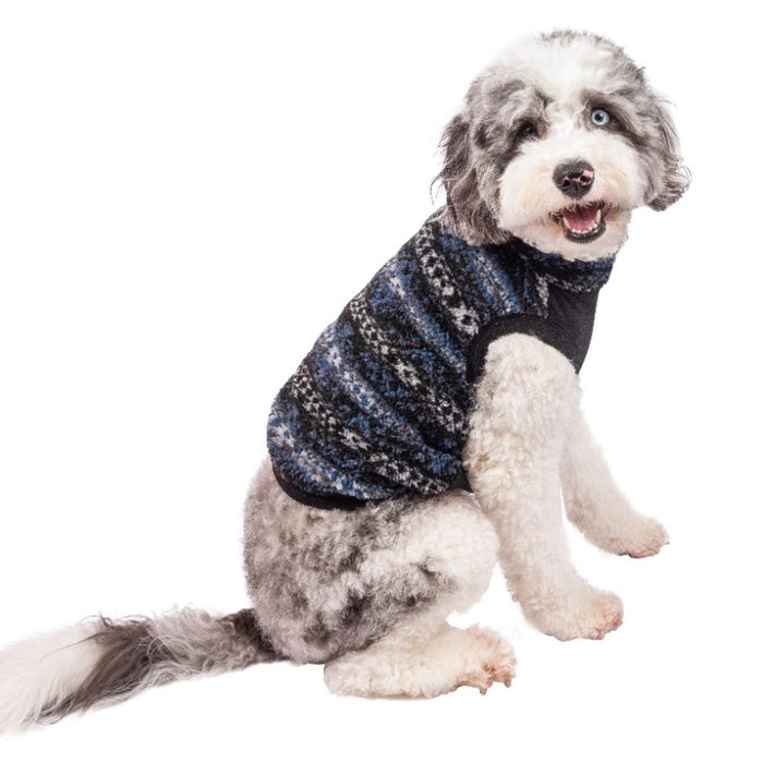 Sherpa Pullover Blue Southwest Dog Apparel