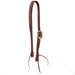 3/4 inch Slit Ear Headstall with Copper Bar and Silver Flowers Buckle