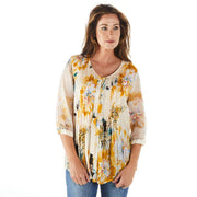 True Blue Ethyl Women's Celine Print Blouse