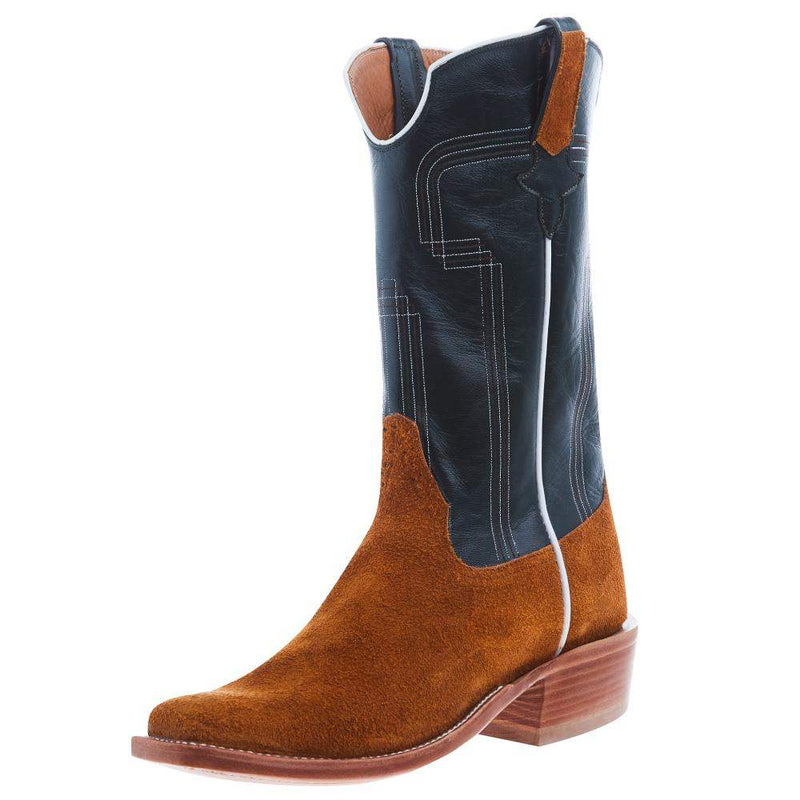 Rios Of Mercedes Mens Rust Rough Out Crazy Horse 13 Green Velvet Kidskin Top KS Toe Boot