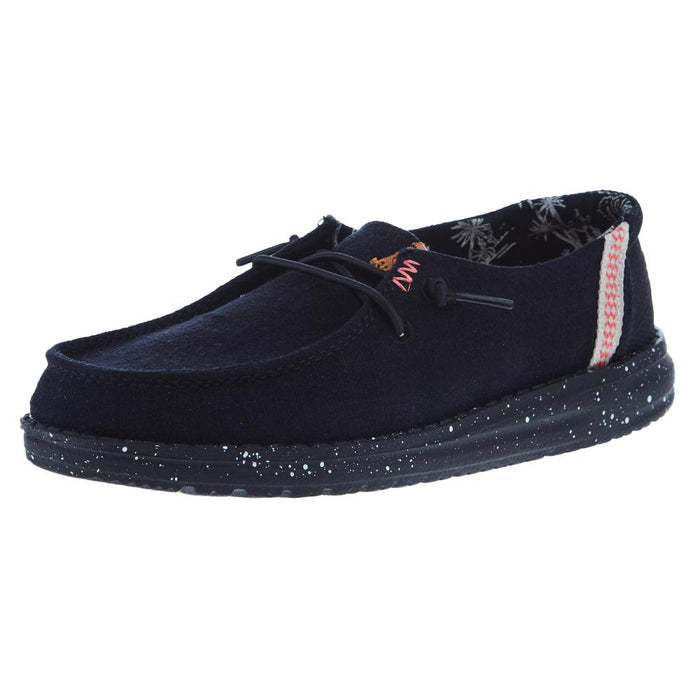 Youth Wendy Washed Canvas Black Casual Shoe
