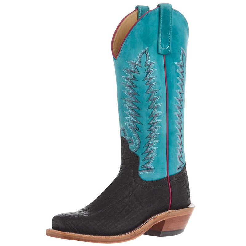 Women RR Black Elephant Polished 13 Seafoam Barcelona Cowgirl Boot
