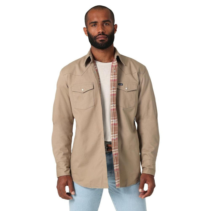 Men's Flannel Lined Classic Fit Work Shirt