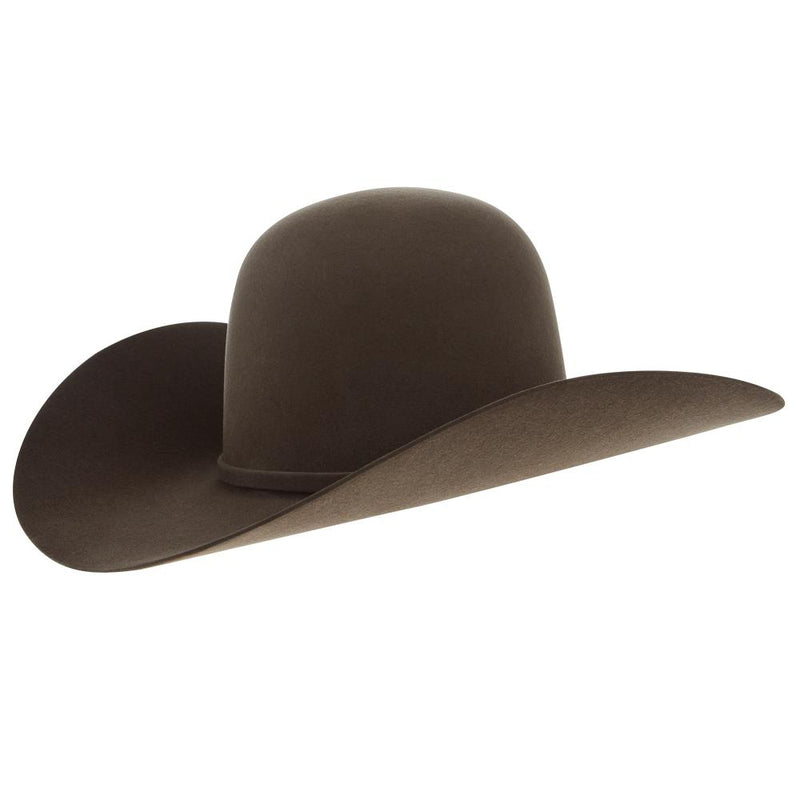 AHC 10X Pecan Round Oval 4 1/2 Inch Brim Open Crown Felt Hat