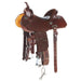 Burns Saddlery 14 Inch 30MD Inlay Seat Chocolate Barrel Saddle