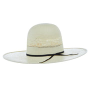 Natural Bangora HD 4 1/2" Brim Leather Sweat Band Open Crown Straw Cowboy Hat