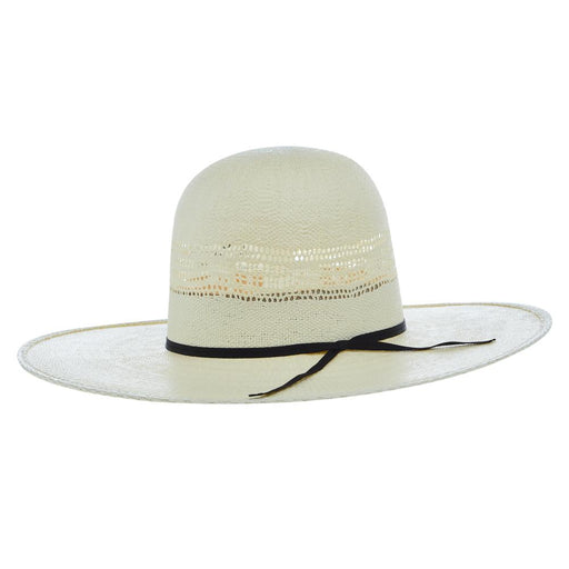 Natural Bangora HD 4 1/2" Brim Leather Sweat Band Open Crown Straw Cowboy Hat