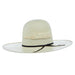Natural Bangora HD 4 1/2" Brim Leather Sweat Band Open Crown Straw Cowboy Hat