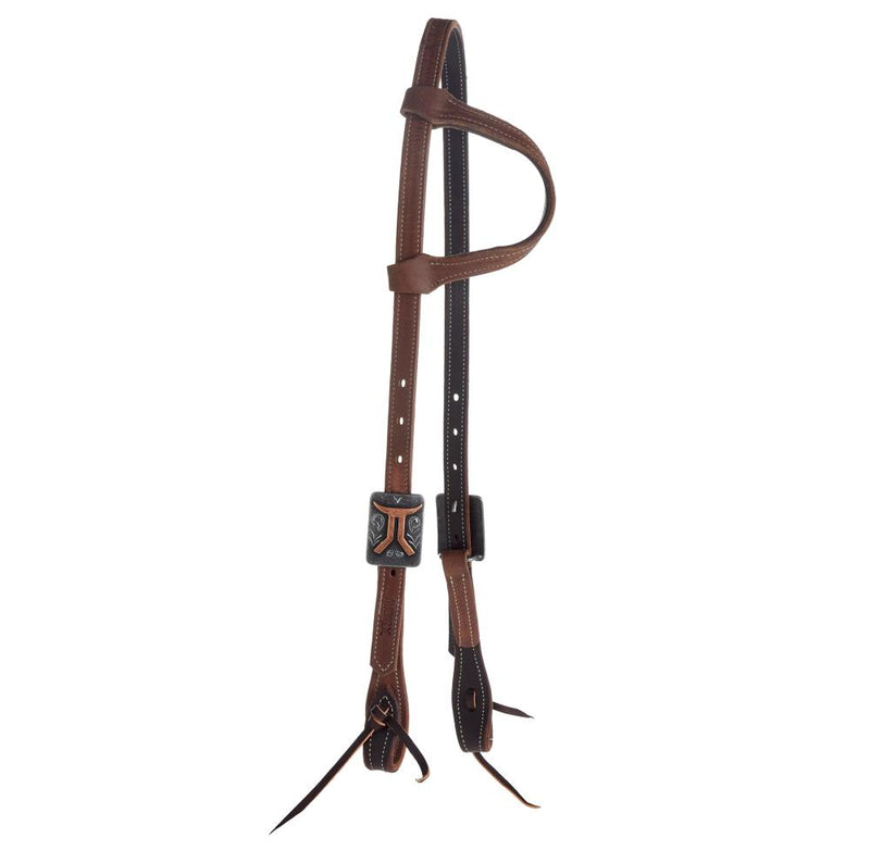Smarty Synergy 5/8 Single Ear Headstall with Silver Smarty Buckles