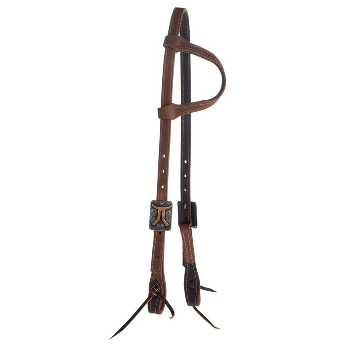 Smarty Synergy 5/8 Single Ear Headstall with Silver Smarty Buckles