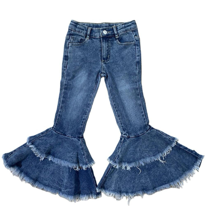 Shea Baby Girl's Denim Ruffle Bell Bottom — NRS