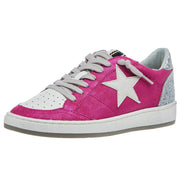 Kids Hot Pink and Silver Glitter Paz Casual Shoe