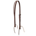 3/4 Inch Dark Leather Slit Ear Headstall