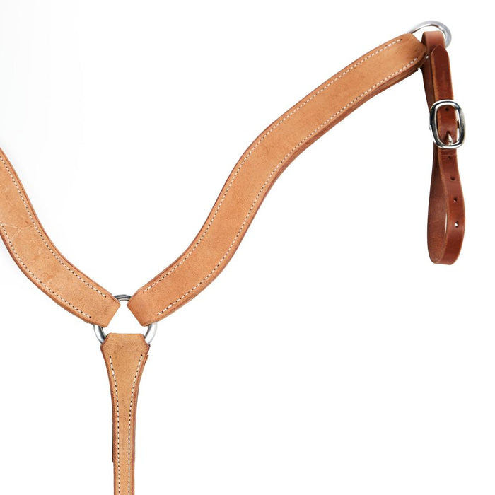 1 3/4 Inch Roughout Leather Contoured Breast Collar