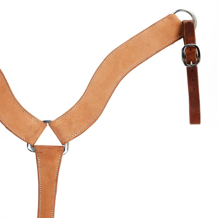 2 3/4 Inch Roughout Leather Contoured Breast Collar