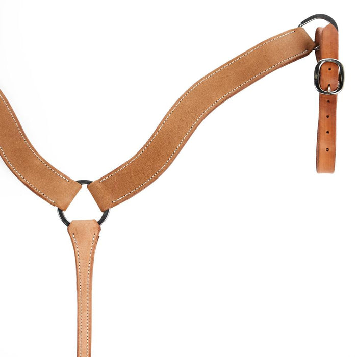 2 Inch Roughout Leather Contoured Breast Collar
