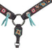 Tough 1 Blue and Pink Floral Breast Collar