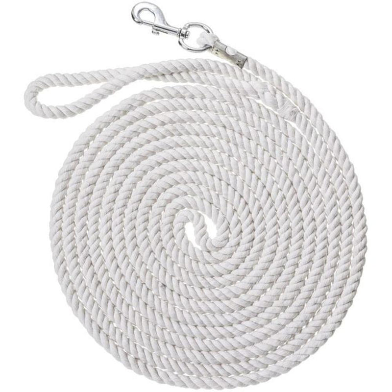 25ft White Cotton Rope Lunge Line