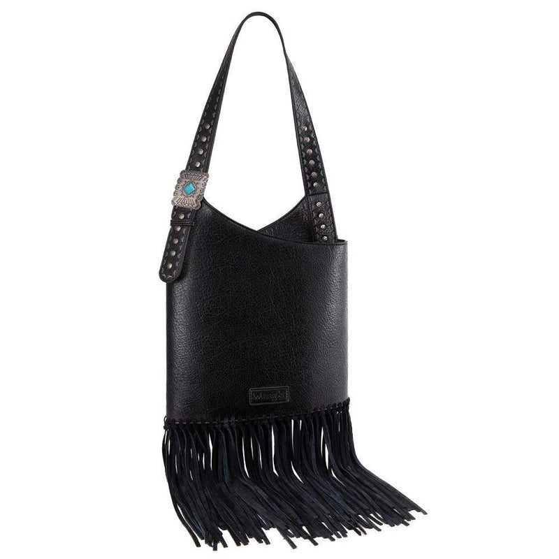 Montana West Wrangler Turquoise Stone Concho Fringe Handbag