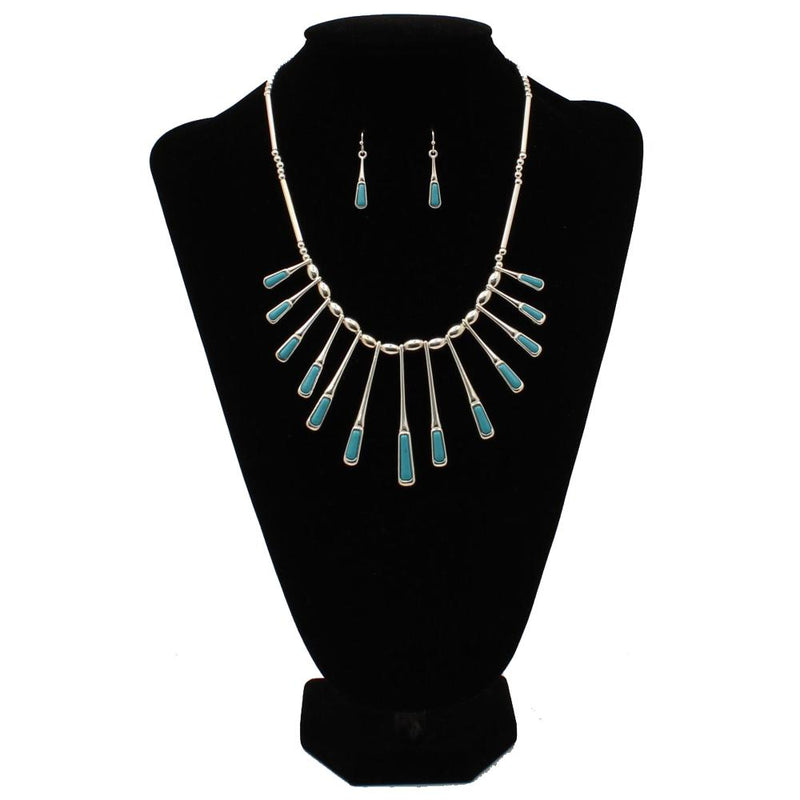 Silver Strike Necklace and Earring Set