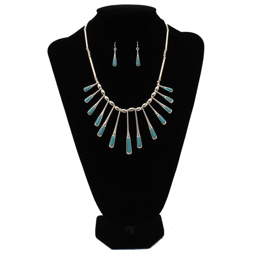 Silver Strike Necklace and Earring Set