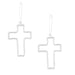 Silver Strike Cross Earrings