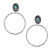 Silver Strike Floral Bar Necklace and Earring Set