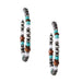 Silver Strike Beaded Hoop Earrings