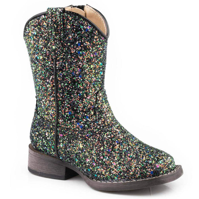 Roper Footwear Toddlers Black Glitter Galore Western Boot