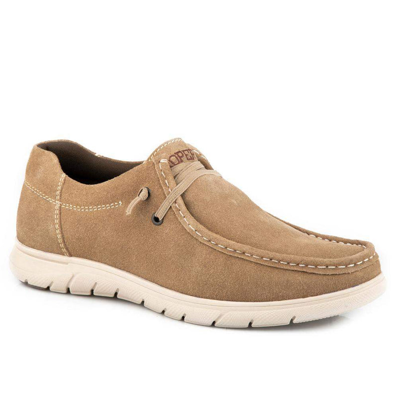 Roper Footwear Men's Cliff Tan Leather Lace Up Casual