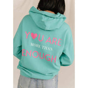 Ampersand & Avenue Women's Green You Are Enough Hoodie