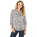 True Blue Women's Black and White Pull Over Top